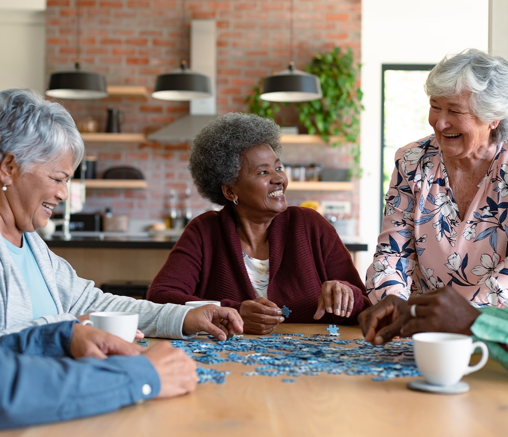 a group of people sitting at a table